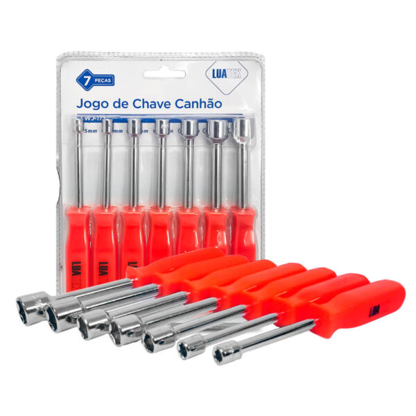 Kit 7 Pc Chave Canhão Alta Qualidade 5 a 12MM