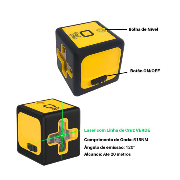 Mini Nivel a Laser Verde 20m Autonivelante Profissional - Image 5
