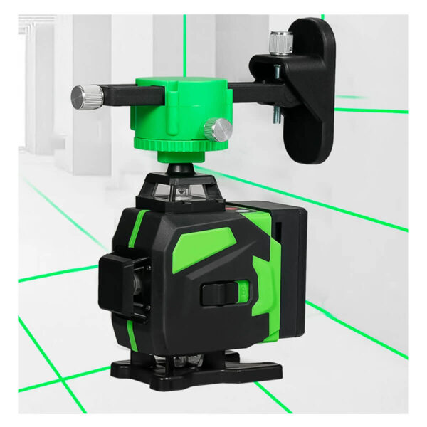 Nível Laser 3D 12 Linhas Verde Recarregável 2 Baterias 2400mAh - Image 2