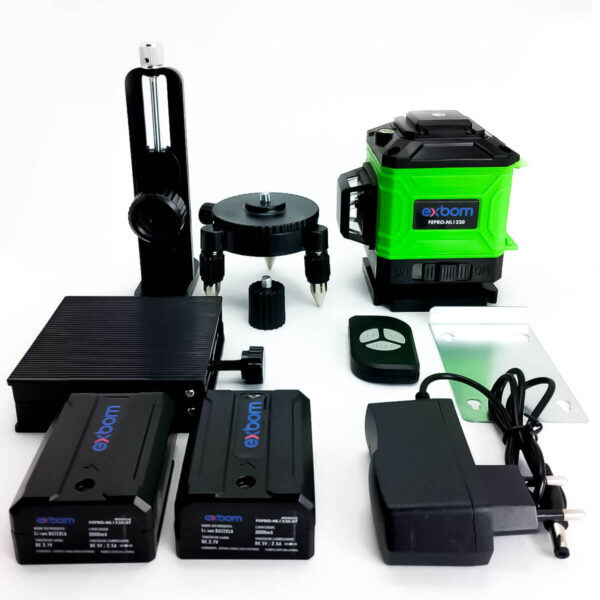 Nivel a Laser 12 Linhas Autonivelante Recarregável Controle + Bolsa - Imagem 2