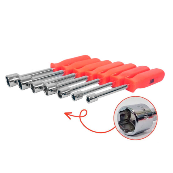 Kit 7 Pc Chave Canhão Alta Qualidade 5 a 12MM - Imagem 3
