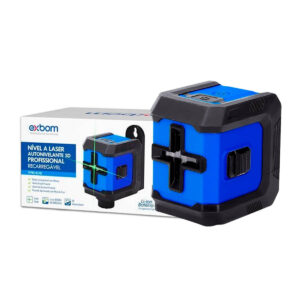 Nivel Laser 3D 2 Linhas Cruz Recarregável 2 Baterias Autonivelante