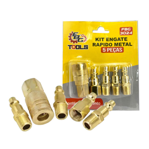 Conjunto de Engates Rápido Metal [5 peças]