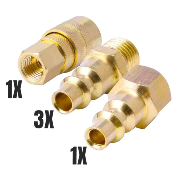 Conjunto de Engates Rápido Metal [5 peças] - Imagem 2