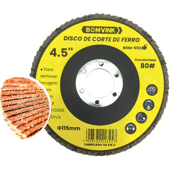 Kit 10 Discos de Lixadeira Grão 80 [4,5 Polegadas] - Image 8
