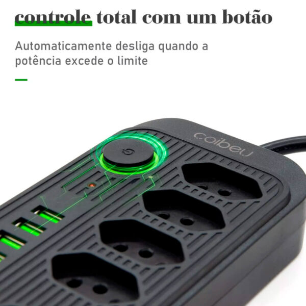 Extensão de Tomadas [5 Tomadas + 5 USB] - Imagem 4