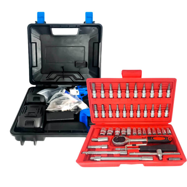 Kit Chave de Impacto 48V + Jogo Soquete 46 Peças - Imagem 7