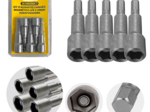Kit Ponteira Soquete Canhão 3/8 [5 peças]