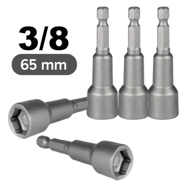 Kit Ponteira Soquete Canhão 3/8 [5 peças] - Image 3