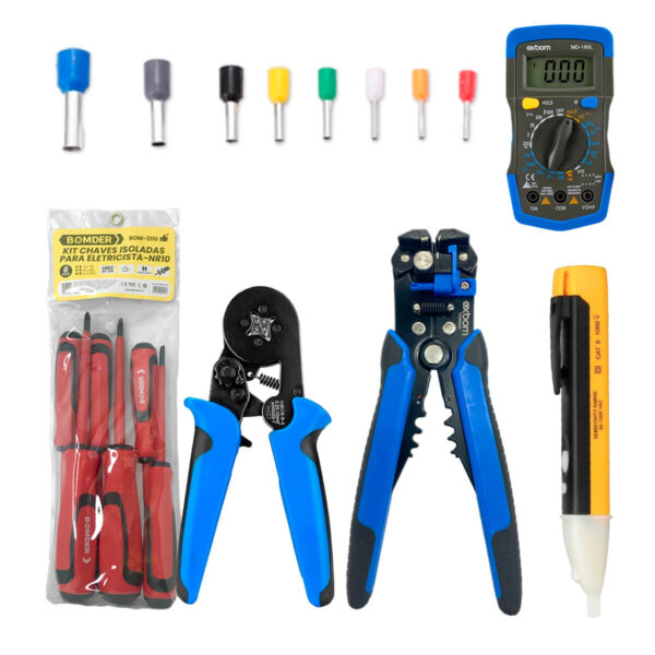 Kit Eletrica Equipamentos de Eletricista Profissional Completo - Imagem 6