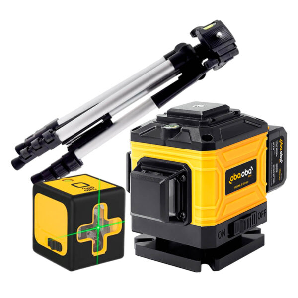 Kit Nível a Laser Profissional 3D 12 Linhas e 2 Linhas com Tripé - Image 9