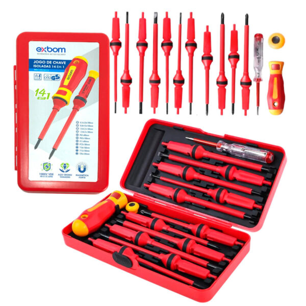 Kit Chave de Fenda Isolada com Imã [14 em 1] - Imagem 8