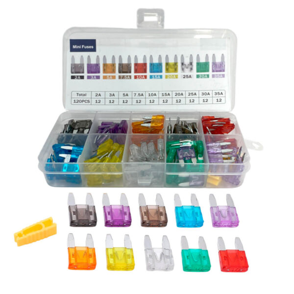 Kit Fusível Automotivo 10 Modelos [100 Peças]