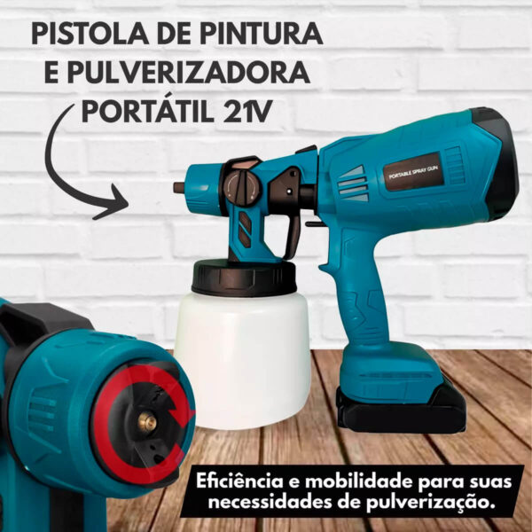 Pulverizador Spray Profissional com 3 Bicos e Bateria Extra - Image 2