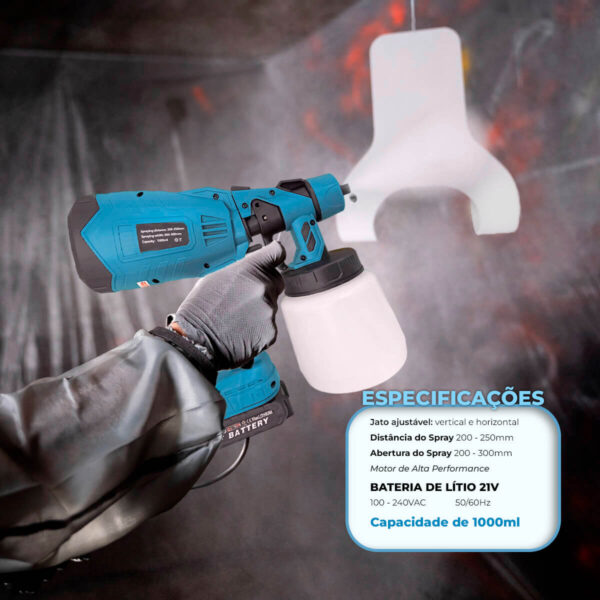 Pulverizador Spray Profissional com 3 Bicos e Bateria Extra - Image 5
