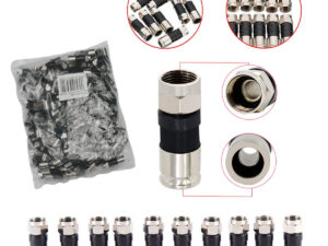 Conectores Compressão Rg59 Cabo Coaxial [100 Unidades]
