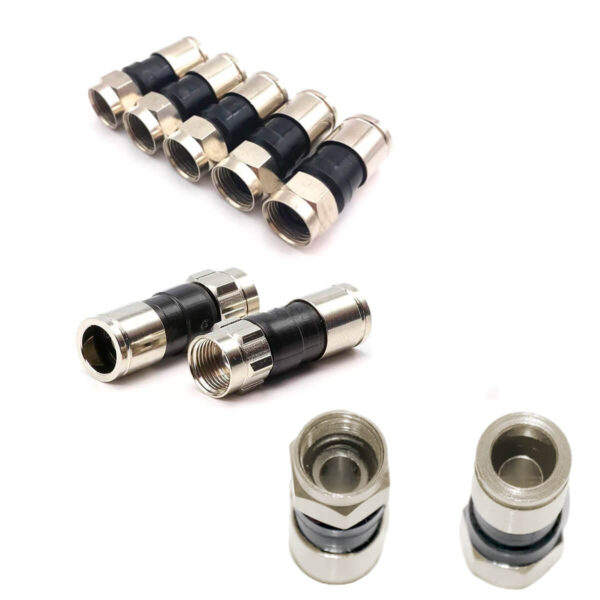 Conectores Compressão Rg59 Cabo Coaxial [100 Unidades] - Imagem 2