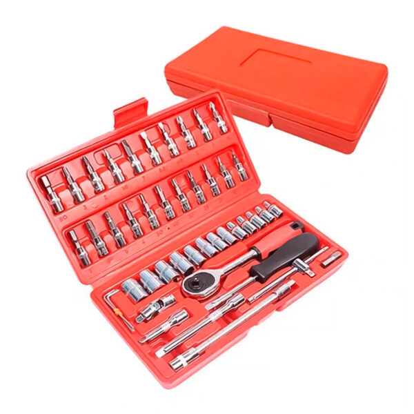 Kit Chave Catraca 46 Peças com Soquetes e Chaves Allen Profissional - Image 10