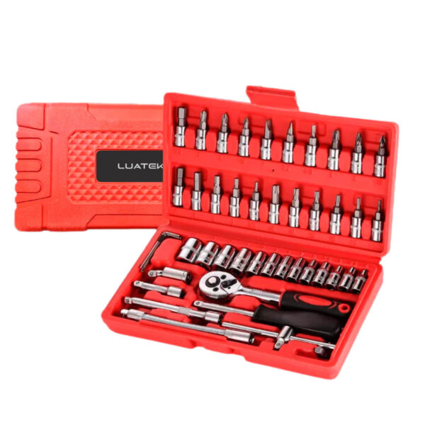 Kit Chave Catraca 46 Peças com Soquetes e Chaves Allen Profissional - Image 8