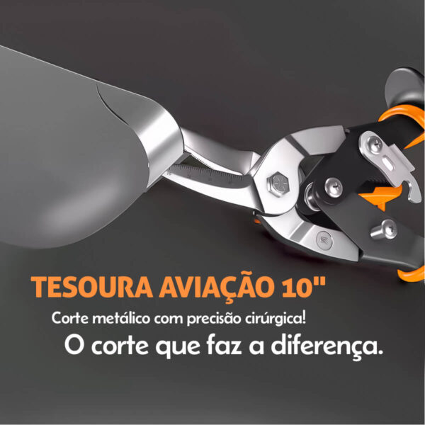 Tesoura para Chapa de Aço com Empunhadura Confortável - Imagem 5