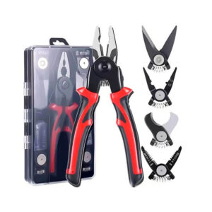Kit Estojo Alicate 5 em 1 Cortador Descascador Crimpador