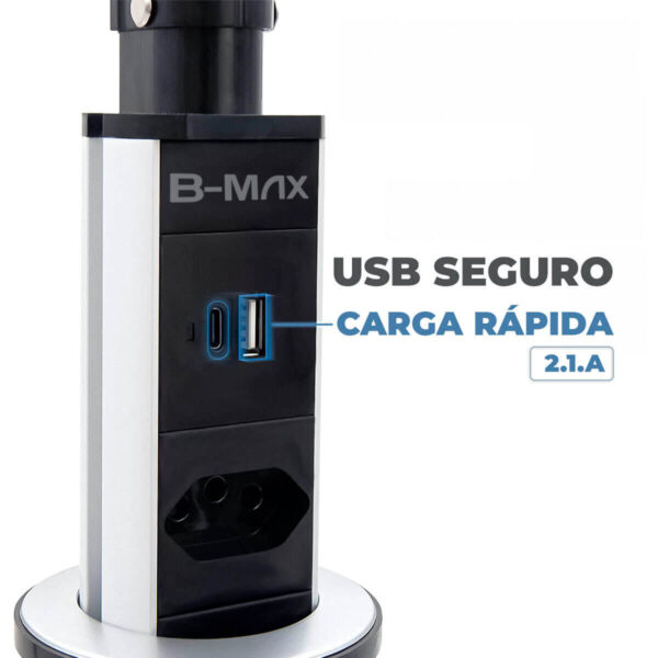 Torre Tomada de Embutir Retrátil [3 Tomadas]Corrente Nominal 10A - Imagem 4