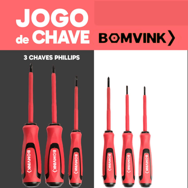 Jogo de Chave Fenda e Phillips Isolada [6 Chaves] - Imagem 2