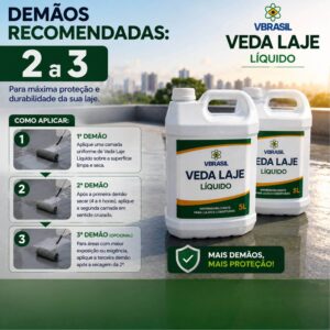 Kit 2 Veda Laje Líquido Incolor [5 Litros]